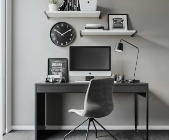 Modern Computer Desk And Chair-ID:997886903