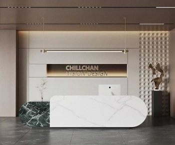 Modern Office Reception Desk-ID:773216011