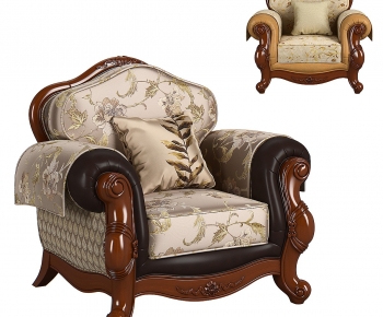 European Style Single Sofa-ID:354837899