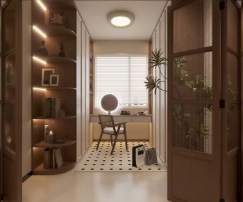 Modern Clothes Storage Area-ID:395081035