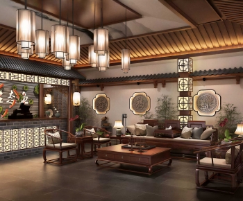 Chinese Style A Living Room-ID:199044943