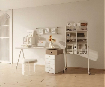 Modern Computer Desk And Chair-ID:726922044