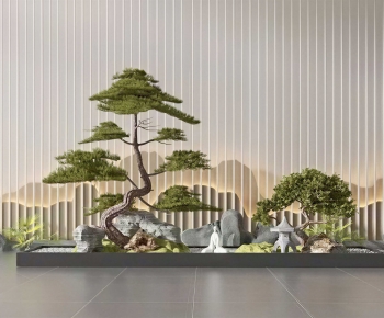 New Chinese Style Plant Landscaping-ID:741554983