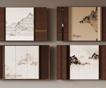 New Chinese Style TV Wall-ID:209372044