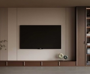 New Chinese Style TV Wall-ID:985387091