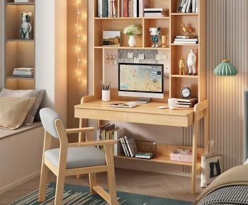Modern Computer Desk And Chair-ID:594305047