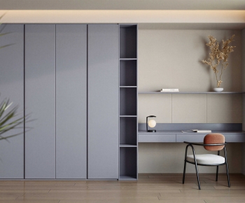 Modern Computer Desk And Chair-ID:212743043