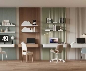 Modern Computer Desk And Chair-ID:324121003