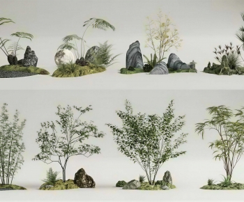 New Chinese Style Plant Landscaping-ID:614640959