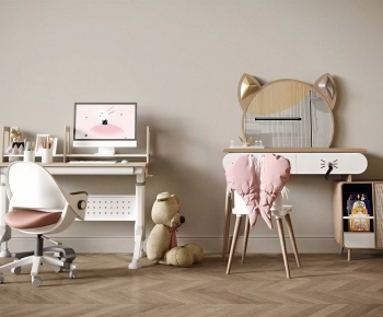 Modern Computer Desk And Chair-ID:807526114