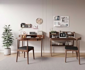 Modern Computer Desk And Chair-ID:228657017