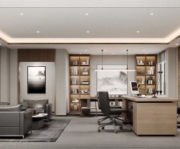 New Chinese Style Manager's Office-ID:901370054