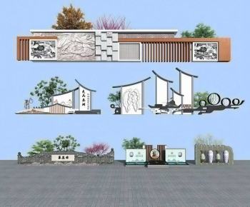 New Chinese Style Rockery Waterscape-ID:964818952