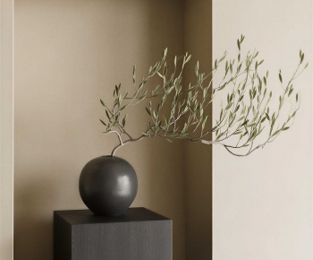 Wabi-sabi Style Aquatic Green Plant-ID:198704963