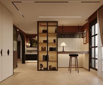 Modern Clothes Storage Area-ID:320600992