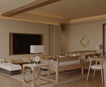 New Chinese Style A Living Room-ID:135240082