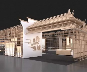 New Chinese Style Exhibition Hall-ID:132786046