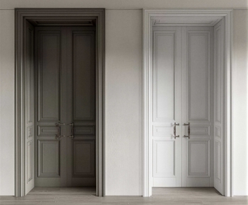 Simple European Style Double Door-ID:542293074