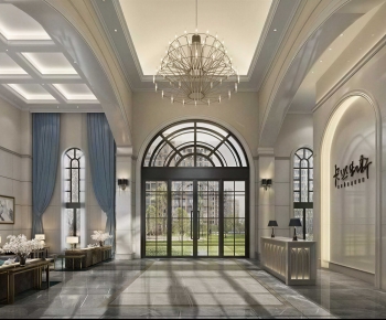 Modern Office Reception Desk-ID:650855069