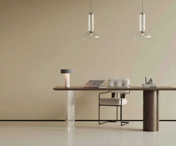 Modern Computer Desk And Chair-ID:134175066