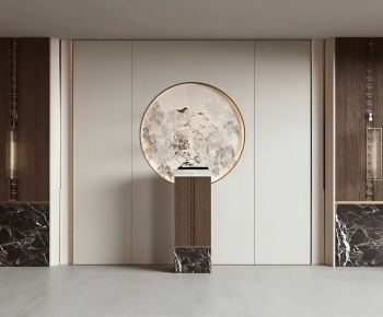 New Chinese Style TV Wall-ID:476212028