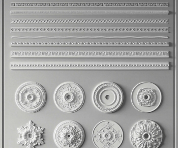 European Style Plaster Carved Top Plate-ID:167007925
