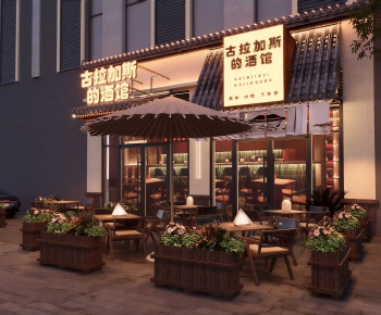 New Chinese Style Facade Element-ID:641048917