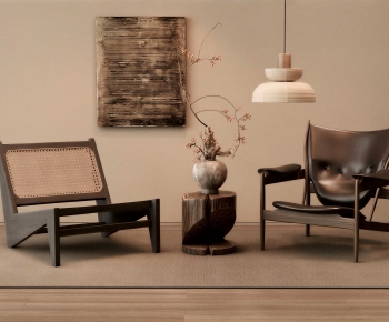 Wabi-sabi Style Lounge Chair-ID:579626088