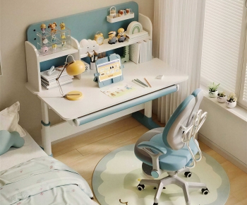 Modern Computer Desk And Chair-ID:774580965