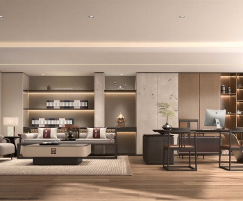 New Chinese Style Manager's Office-ID:860620027