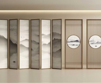 New Chinese Style Wooden Screen Partition-ID:478329909