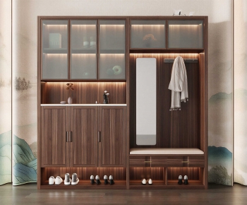 New Chinese Style Shoe Cabinet-ID:989337922