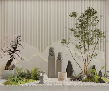 New Chinese Style Plant Landscaping-ID:327884911