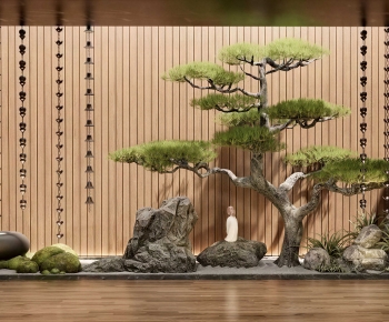 New Chinese Style Plant Landscaping-ID:740583901