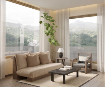 Wabi-sabi Style A Living Room-ID:319280689