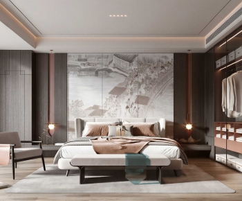 New Chinese Style Bedroom-ID:620871079