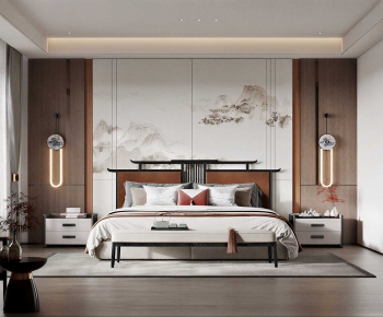 New Chinese Style Bedroom-ID:892065057