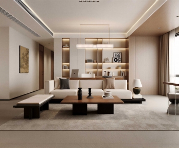 New Chinese Style A Living Room-ID:394756089