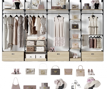 Modern Clothes Storage Area-ID:723798044