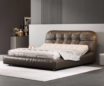 Modern Double Bed-ID:688376908