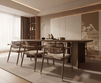 New Chinese Style A Living Room-ID:825268039