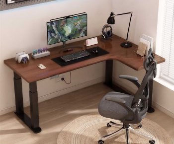 Modern Computer Desk And Chair-ID:748331074