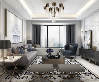 Modern A Living Room-ID:627087125