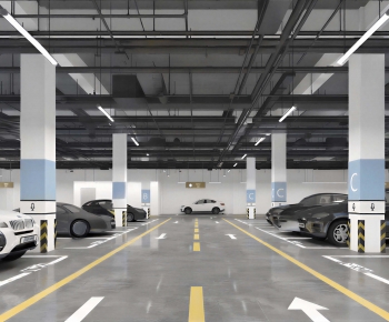 Modern Underground Parking Lot-ID:956482899