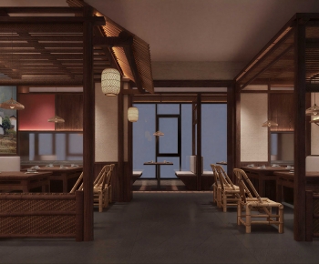 New Chinese Style Dining Room-ID:385124923