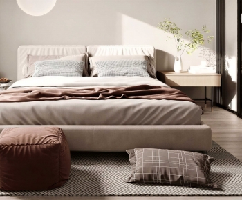 Modern Double Bed-ID:678679943