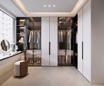 Modern Clothes Storage Area-ID:677253019