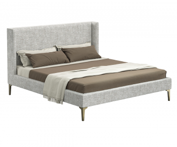 Modern Double Bed-ID:520329003