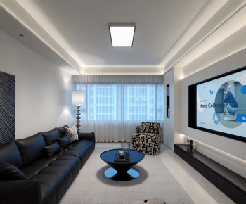 Modern A Living Room-ID:596875914