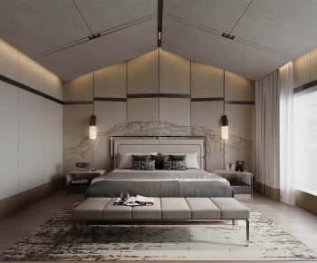 New Chinese Style Bedroom-ID:296389104